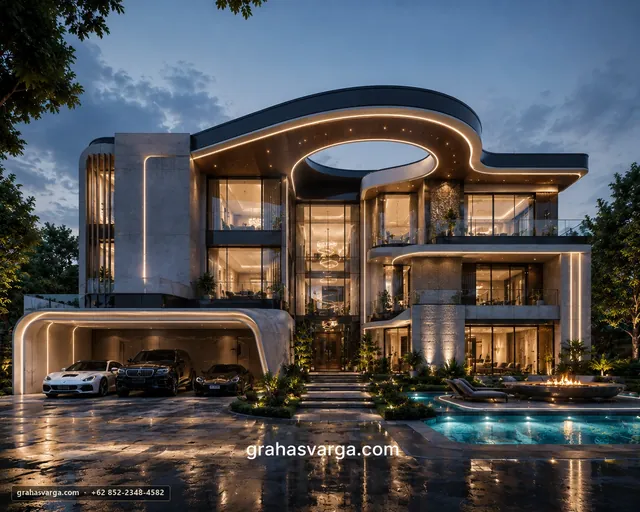 Fasad Modern di Kota Mataram yang Tetap Bernilai — pandangan arsitektur 3